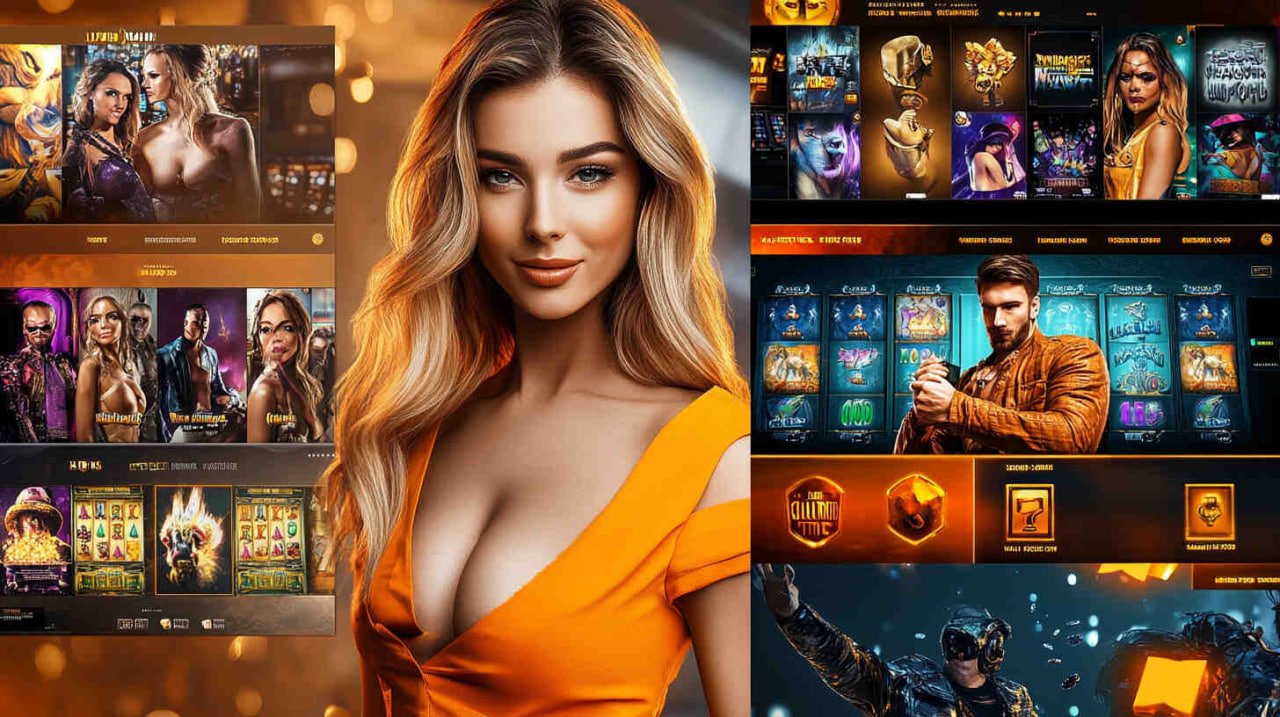 Ilustrasi permainan kasino online dengan interaksi pengguna